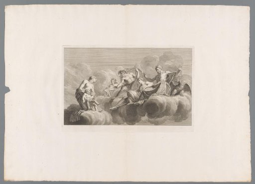 Venus presents Amor to Jupiter
