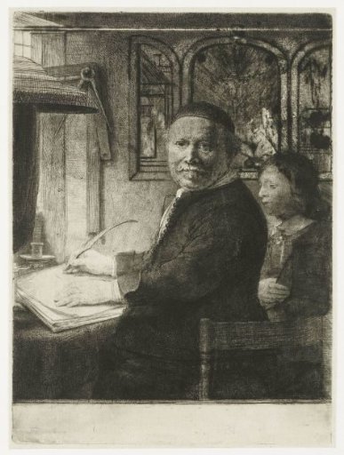 Lieven Willemsz. van Coppenol, writing master: the smaller plate