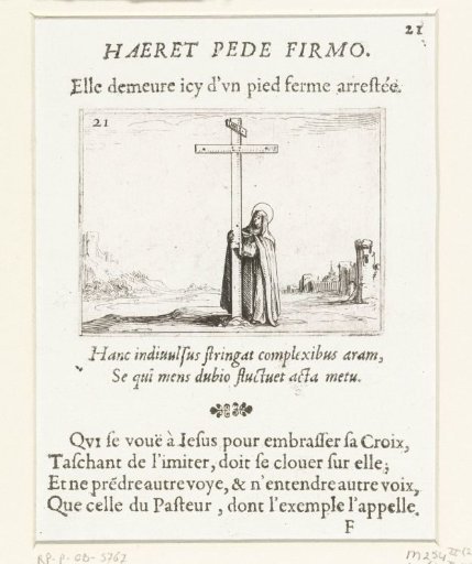 Female saint at the cross