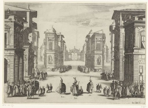Illustration to the first act of the tragedy 'Il Solimano'