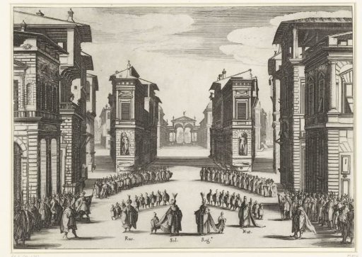 Illustration to the second act of the tragedy 'Il Solimano'