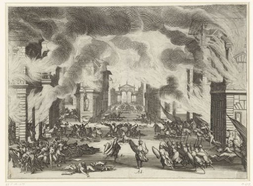 Illustration to the fifth act of the tragedy 'Il Solimano'