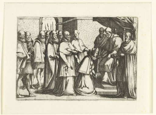 Margaret of Austria on audience with the Pope
