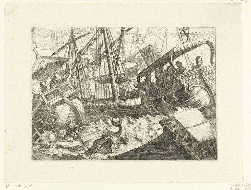 Margaret of Austria and Philip III in a storm off the coast of Barcelona