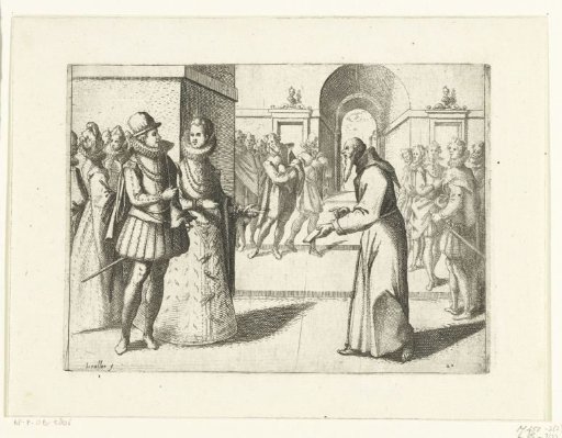 Margaret of Austria and Philip III receive thanks from the King of Bavaria