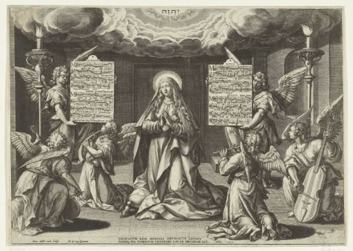 Mary Surrounded by Music-making Angels