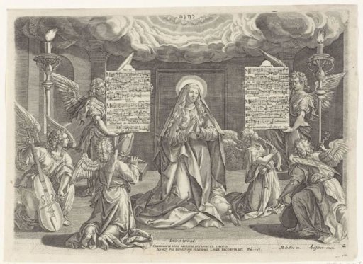 Mary Surrounded by Music-making Angels
