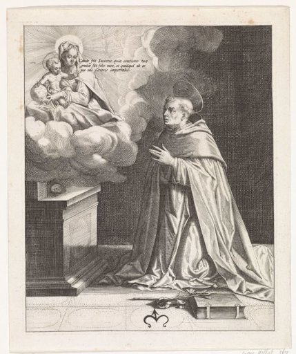 Saint Hyacinth adoring Mary with the Christ Child