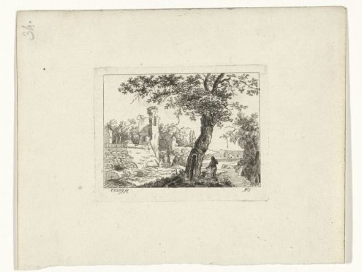 Landscape with ruin