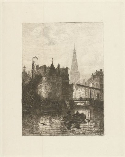 View of the Scheierstoren in Amsterdam