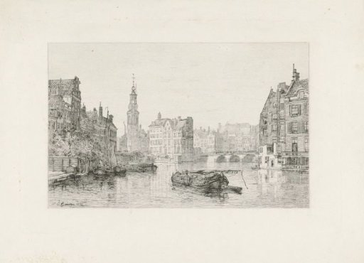 View of the Munttoren in Amsterdam