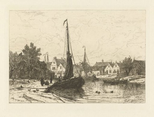 View of the harbour of Spakenburg