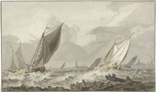 Zuiderzee with Medemblik in the distance