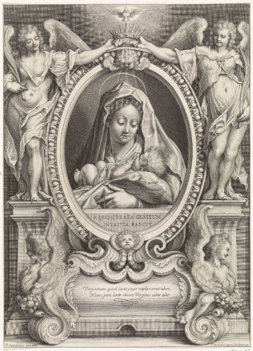 Mary with the Christ Child in an oval