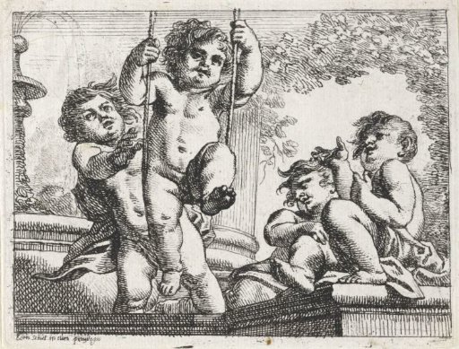 Children on a swing