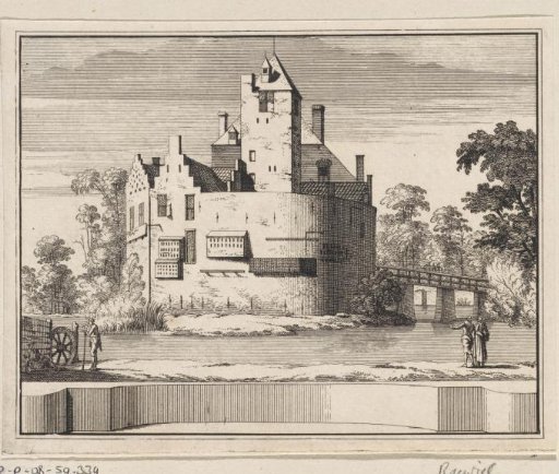 View of Ruwiel Castle at Breukelen