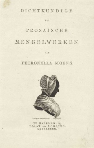 Silhouette portrait of Petronella Moens