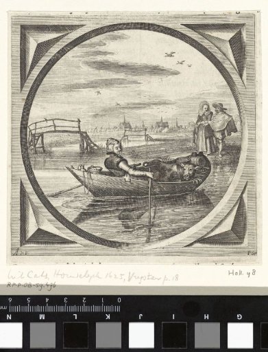 Woman with a Calf in a Rowing Boat