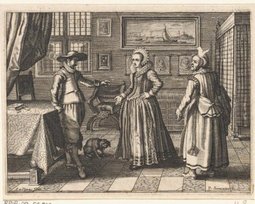 Couple and Servant in an Interior