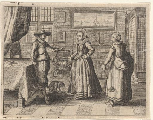 Couple and Servant in an Interior