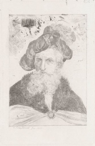 Portrait of a man with beard and hat