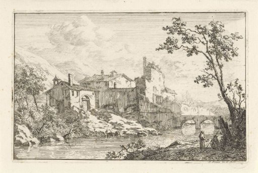 Dilapidated house by the water