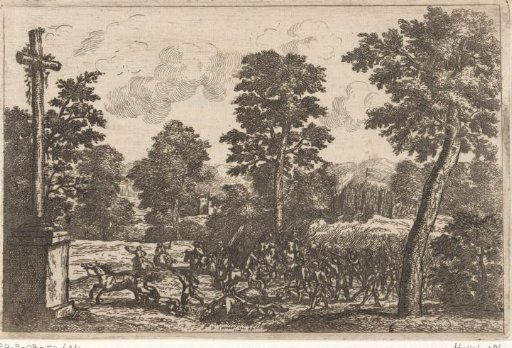 Landscape with Fight between Cavalry and Infantry