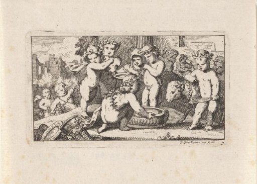 Putti Sacrificing a Lamb