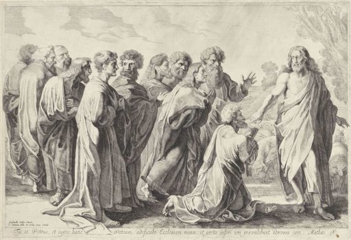 Christ gives the keys of the kingdom of heaven to Peter