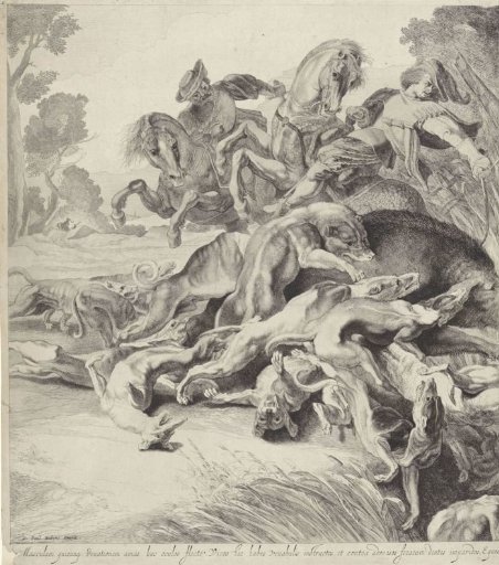 Boar Hunt (left plate)