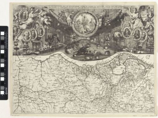 The 17 Provinces with adjacent countries: Fireworks in The Hague, 1674