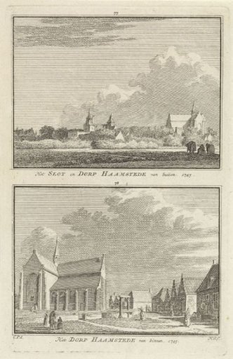 Two views of the village of Haamstede