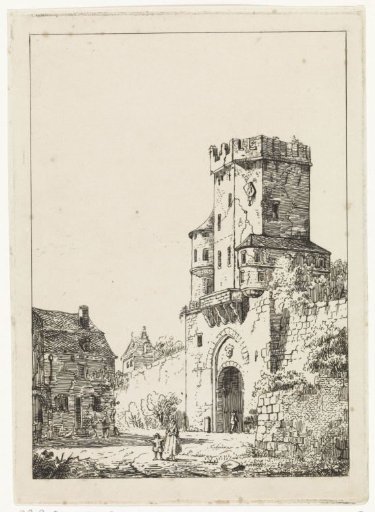View of a City Gate with Tower
