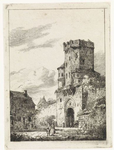 View of a City Gate with Tower