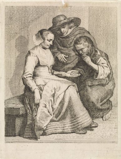 Roman woman reading a woman's hand