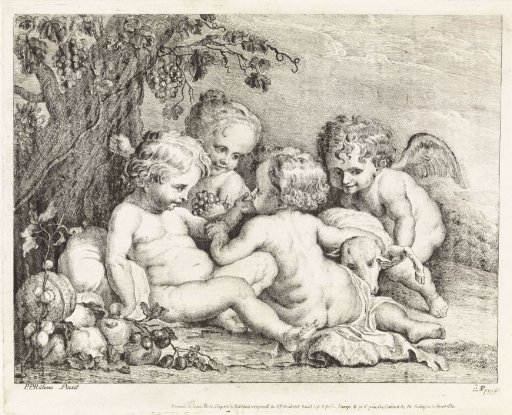 Christ, John the Baptist and two putti