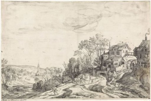 Landscape with a watermill
