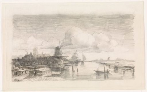 River Landscape with Village and Sawmill