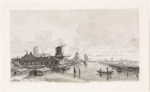River Landscape with Village and Sawmill