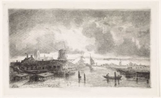 River Landscape with Village and Sawmill