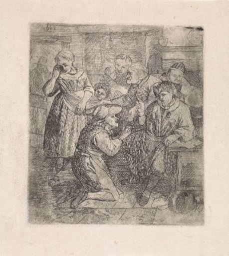 Interior with a Kneeling Man