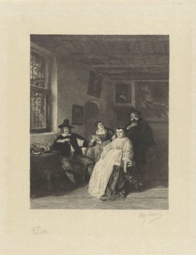 Portrait of the de Goyer family and Adriaen van Ostade