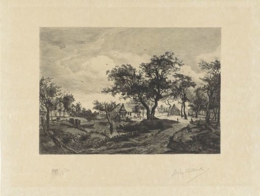 Landscape with a watermill