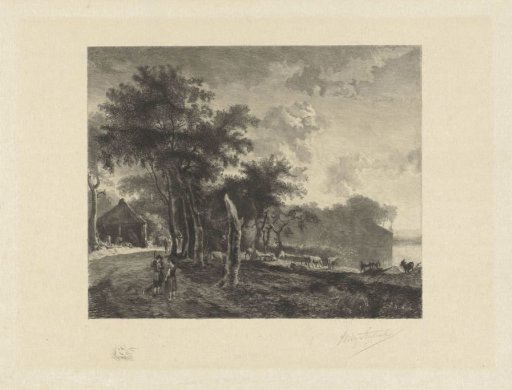 Landscape with shepherds