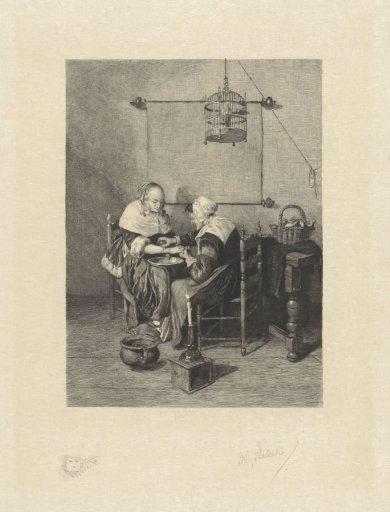 An old woman performing a bloodletting, known as 'The Cupper'
