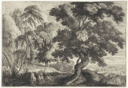Landscape with two deer