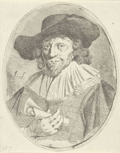 Portrait of a man with a document in his hand