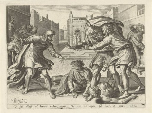 The men of Sodom struck with blindness