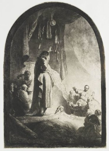 The raising of Lazarus: the larger plate