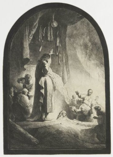 The raising of Lazarus: the larger plate